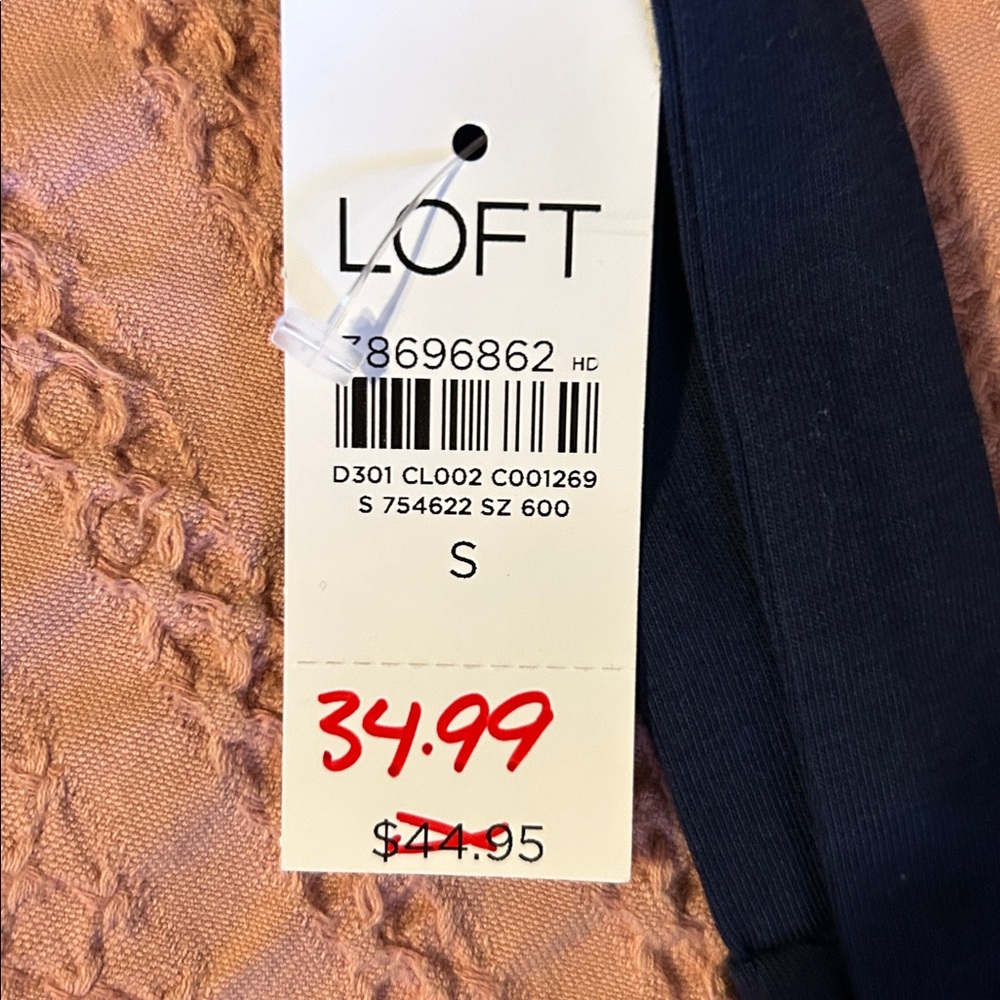 LOFT Dark Blue Sleeveless Top - Picture 6 of 6